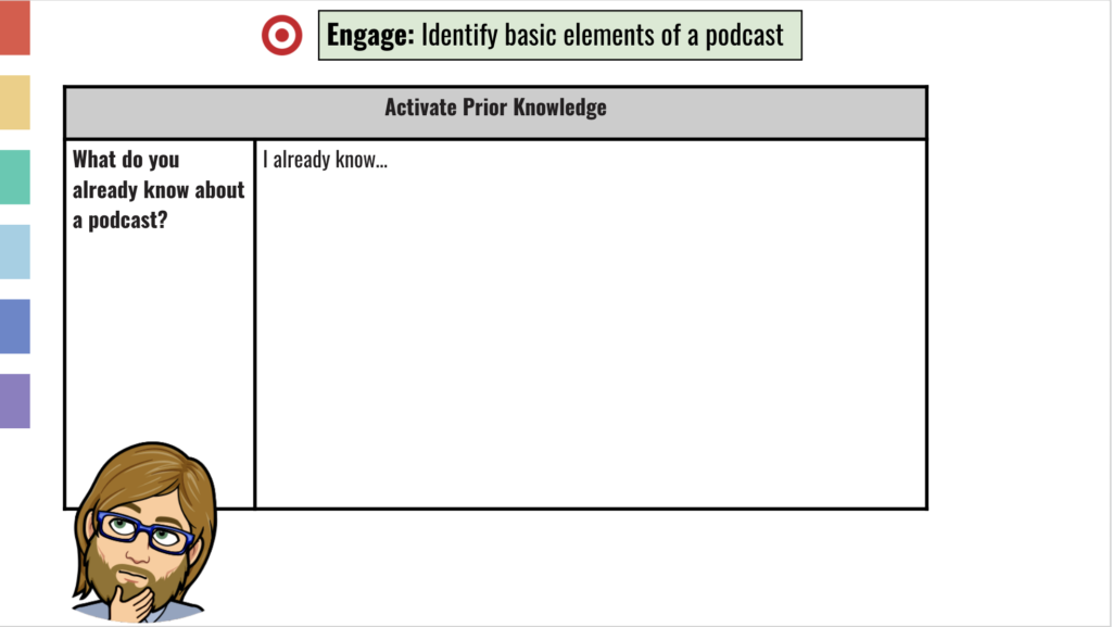 Engage Phase of Podcast Lesson