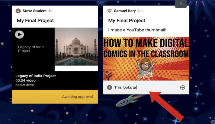 Commenting on Posts in Padlet