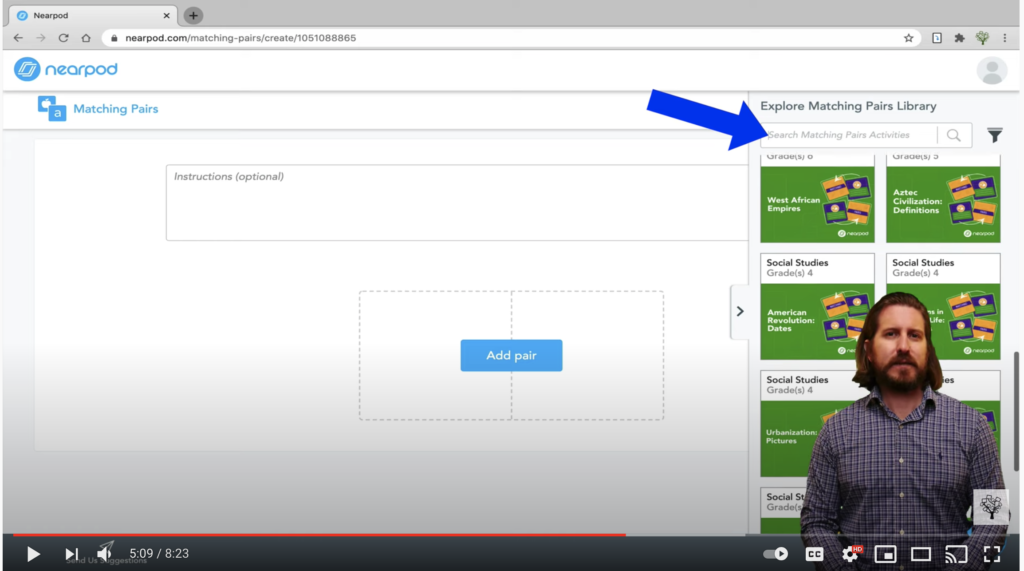 Use Matching Pairs during a lesson – Nearpod: Student Engagement