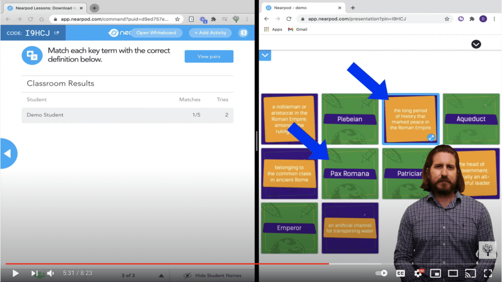 Use Matching Pairs during a lesson – Nearpod: Student Engagement Platform