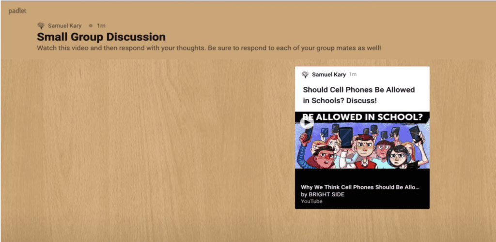 Padlet Small Group Discussion