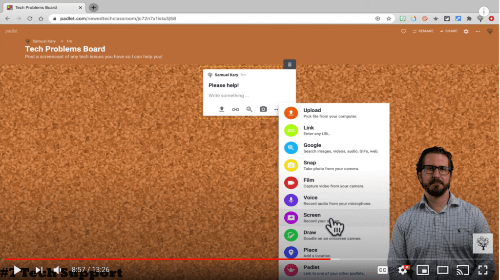 Padlet Internal Screen Recorder