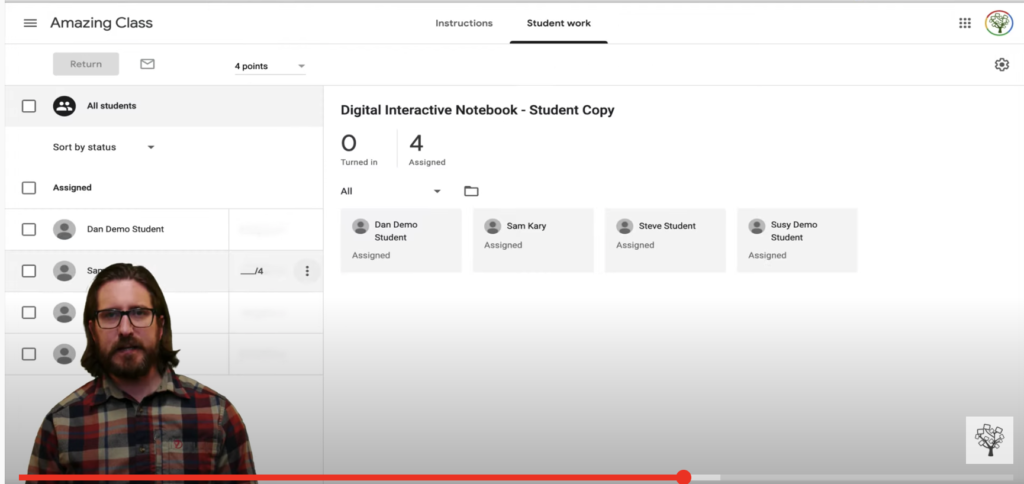 Click 'View Assignments' to Access Individual Jamboards in Classroom