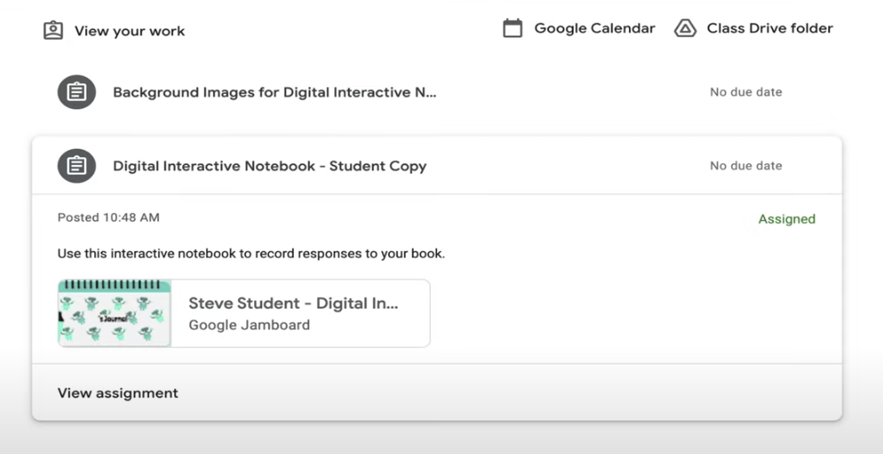 Unassigned Digital Notebook and New Background Slides