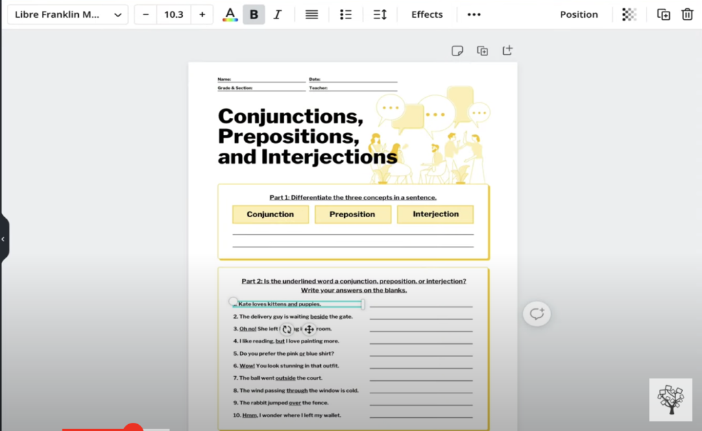 Interactive Worksheets in Canva Education