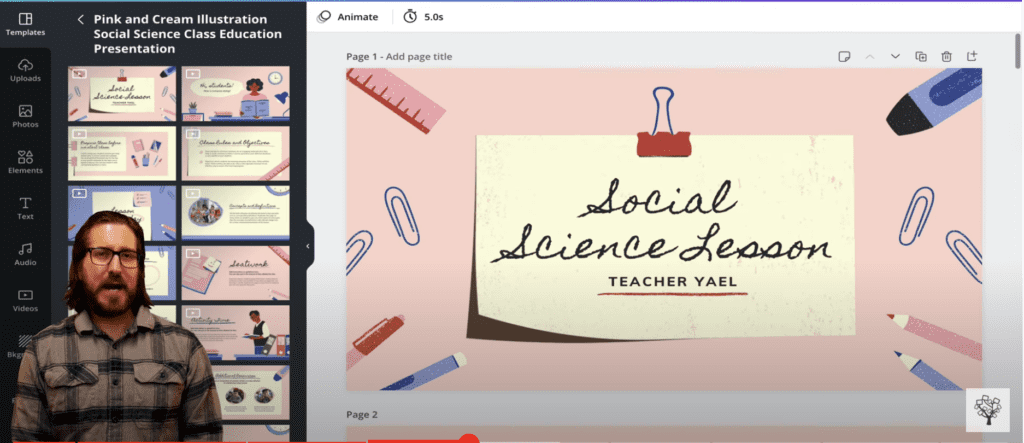 Lesson Presentation Templates in Canva Education