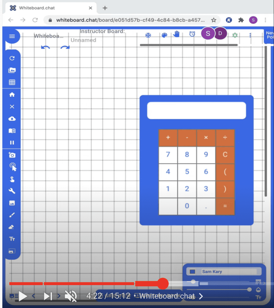 Add Calculator in Whiteboard.chat