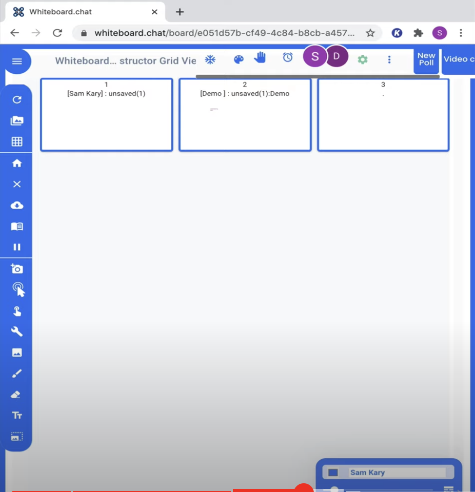 Grid View in Whiteboard.chat