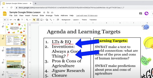 Add New Annotations to the New Slide