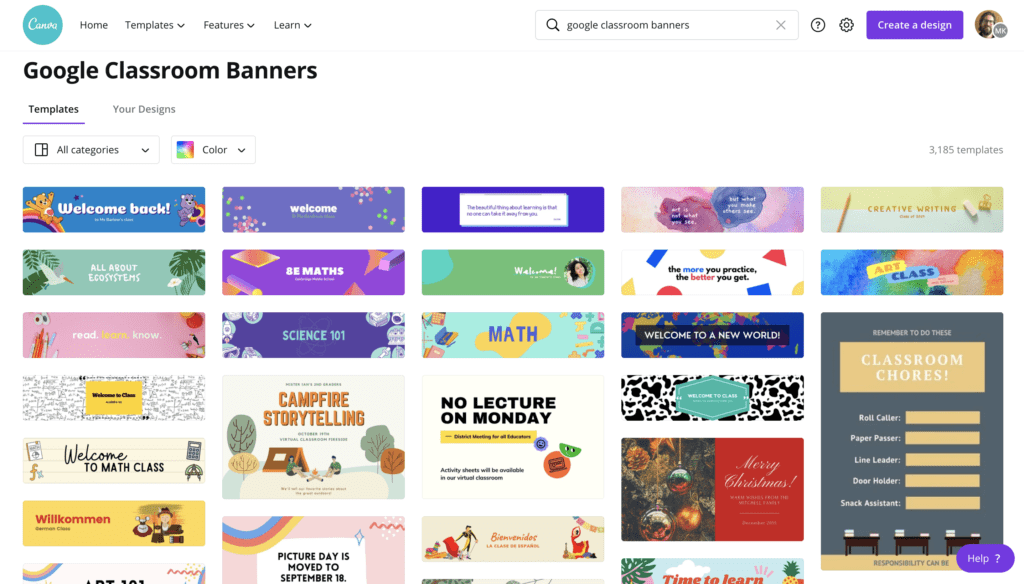 Google Classroom Banners