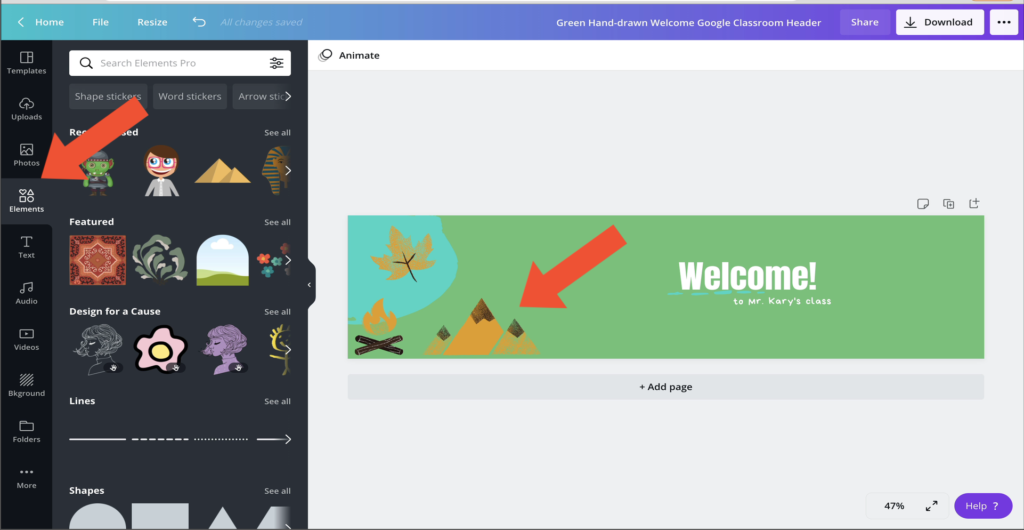 Customize Google Classroom Banner