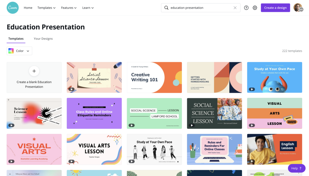 Canva education